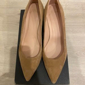 Suede kitten heels